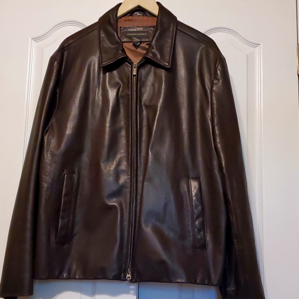 men's leather coat